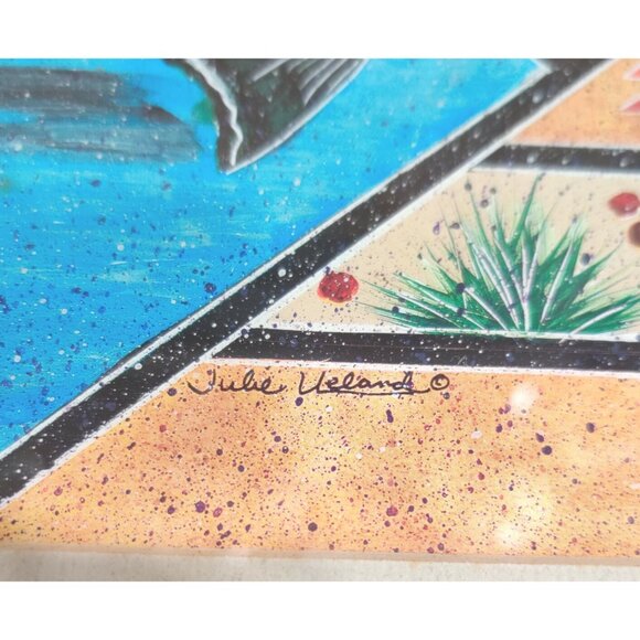 Vtg Northwest Collection Trout Fish Art Print Julie Ueland Matted Framed 13.5" - Picture 3 of 6